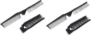 Beatifufu 2sets Hair Comb Set Double-sided Plastic Tooth Anti-static Mini Hair Cutting Tool Perfect for Home Salons Travel 5pcs*2