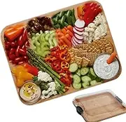 Charcuterie Board, Covered Wooden Board with Lid, Practical Kitchenware, Serving Dishes for Christmas, Valentine's Day, Thanksgiving, Entertaining and Gift Idea, 15x11 inches