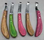 Loop Horse Knife Double Ended Razor Edged J2 Stainless Steel and Sheet Handle