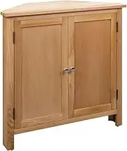 Corner Cabinet 80x33.5x78 cm Solid Oak Wood with Doors and Shelves, Ample Storage for Home and Office Organization, Fits Perfectly in 90-Degree Corners, Durable Oak and MDF Construction, Brown