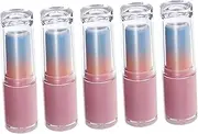 BIUDECO 5pcs Lipstick Tube Empty Lip Balm Tube Reusable Lip Balm Tube Lip Balm Container Lipstick DIY Tube DIY Lip Balm Tubes Clear Container Lipsticks Cosmetic Bottle Container Plastic