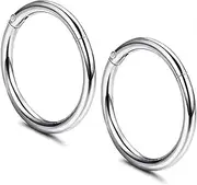 [Serenity Sleepers] Hypoallergenic Nose Rings 18G 316l Surgical Steel Septum Jewellery Hinged Segment Ring Body Piercing Nose Hoop Lip Rings Nose Helix Cartilage Rook Earrings For Men Women Unisex