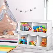 Storage Space Rack Bookcase Shelf Stackable Design Eco-Friendly Toy Room Shelves