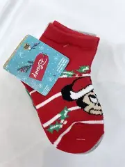 Disney Mickey Mouse Toddler Christmas Crew Socks 4-7 Donald Goofy Pluto 5 Pack