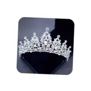 Silver Tiaras and Crowns for Women Crystal Headband for Silver+Clear(no comb)