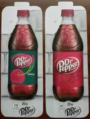 (2) Royal Vendors Chameleon "Dr. Pepper" 20 oz Bottle Vend Labels (Flavor Strip)