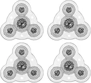 CLISPEED 4pcs Ball Pulley Base Caster Paste Wheel Stainless Steel Paste Universal Wheel Adhesive Swivel Casters Mini Caster Wheel Small Caster Wheels Smooth to Rotate Scroll Wheel Abs