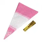 50 Piece Clear Cone-Shaped Treat Popcorn Bags Treat Bags Cellophane Bag NX
