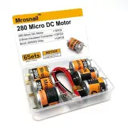 6Pcs 280 Micro DC Motors 3V-12V 13500RPM 0.5A with 2.8mm Insulated Connector ...