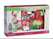 American Girl Wellie Wishers Holiday Baking Set Elf Outfit Gingerbread House