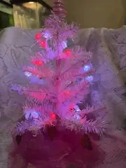 Mini Tabletop Pink Valentine's Tree Lights Tree Topper 18" Tall