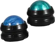 2pcs Resin Massage Roller Balls for Full Body Relaxation Handheld Back Massager Tool for Neck Legs Feet Manual Massage Balls for Relief Stress Reduction