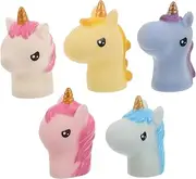 LALADEFIEE 5pcs Unicorn Hand Puppet Toy Toys Mid Finger Unicorn Small Finger Puppets Animal Finger Puppets Party Favors Unicorn Unicorns Puppets Toy Mini Unicorn Puppet Vinyl