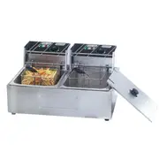 Benchstar Double Tank Electric Fryer - Commercial Benchtop Deep Fryers (TEF-82KW) - TEF-82KW