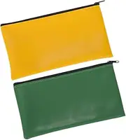 DOITOOL 2Pcs Leather File Holder Zipper Document Bags for Men Cash Pouches with Capacity for Organizing Important Files and Travel Essentials