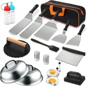 19PCS Griddle Accessories Kit, Stainless Steel Flat Top Grill Accessories Set fo