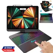 Touchpad Backlit Rotate Keyboard Case For iPad Pro 12.9" 3/4/5/6th Gen 2022 AU