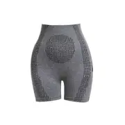 Micro-Vibration Massage Module Ice Silk lon Fiber Repair Shaping Shorts grey L