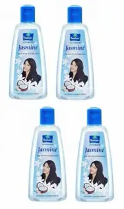 4 X 200ML (800ml) Jasmine Hair Oil PARACHUTE HERBAL SOFTER SHINY- NON STICKY