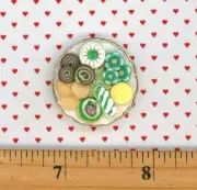 Dollhouse Miniature Smaller GLASS Plate of Sues St. Patrick's Day Cookies # 360