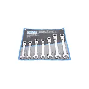 SP Tools 7Pcs Gear Drive ROE Spanner Set - Flex Head Jumbo SAE Wrench Cr-V Steel