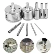 10Pcs 3-50mm Diamond Tool Drill Bit Hole Saw Cutter Glass For Tile Marble Glass