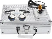 Silver Binocular Loupes Optical Glass Loupe 3.5X420mm with 3W LED Head Light Lamp Filter Clip Headlamp Aluminum Box