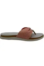 Clarks Cloudsteppers Canvas Thong Sandals Eliza June Coral