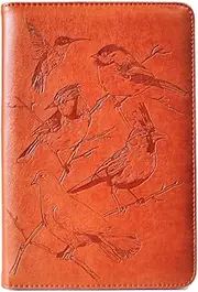 Birds Journal by SohoSpark, Writing Journal, Personal Diary, Lined Journal, Travel, 6x8.75 Notebook, Writers Notebook, Faux Leather, Refillable, Fountain Pen Safe, Lay Flat Binding