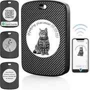 E-Ink Smart Finder Air Tag, Item Tracker can Customize Personalized Information/Graphics/Text/Medical ID, Locator Work with Apple Find My for Key, Kids, Pets, Luggages, Kids, Older.