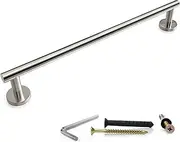 SAYONEYES Brushed Nickel Towel Bar 24 Inch – Heavy Duty Stainless Steel SUS304 Towel Holder Rack for Bathroom, Kitchen, Bedroom Wall Mounted - Single Layer Shower Towel Hanger Rod