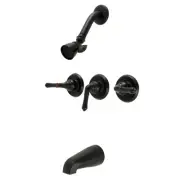 Kingston Brass KB230 Magellan Tub and Shower Trim Package - Black