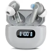 Wireless Earbuds Bluetooth,5.4 Headphones Bass Stereo Ear Buds with Noise