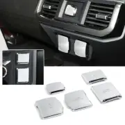 5x Interior Control Power/USB Socket Cover Trim Bezel For Ford F150 2021+ Chrome (for: Ford)
