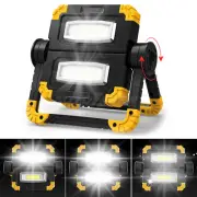 COB LED Work Light USB Rechargeable Spotlight Flood Lamp Camping Emergency