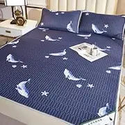 Latex Mattress Ice Silk Latex Soft mat 3pcs Mattress ice Sense Silk 1.5m/1.8m Bed Folding Summer Day air Conditioning Soft mat,I28-5,1.5x2.0m 3pcs