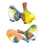 4Pcs Bird Decors Decorative Bird Outdoor and Indoor Bird Statues and Figurines