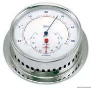 BARIGO Sky Series Thermometer Hygrometer Polished SS white dial 110x32mm