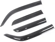 Side Window Wind Deflectors Visors Black Rain Guard Door Visor Vent Shades Dark Smoke Ventvisor Compatible with Dodge Avenger 2008-2014