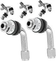 GARVALON 8pcs Tire Valve Valve Extension Rod Extended Covers Extender Extenders Accessory Extensions Tire Outer Right Pressure Flexible Mount Motorcycle Adapter Key Silver Copper