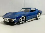 JADA BTM 1969 CHEVY CORVETTE STINGRAY BLUE 1:32 DIECAST 5" PULL BACK NEW NO BOX