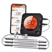 Bluetooth Meat Thermometer Wireless Meat Thermometer, Wireless 6 Probes Black