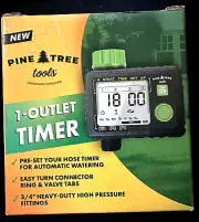 Pine Tree Tools Programmable Hose Timer - Automatic & Manual 1-Outlet - NEW