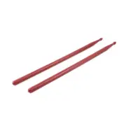 2 Pcs Red Plastic Tip 5A Drum Sticks Music Band Drumsticks