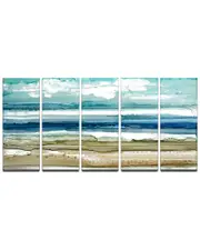 Ready2HangArt Dreamers Shore 5pc Wrapped Canvas Wall Art by Norman Wyatt