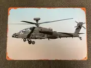 AH-64E Apache Helicopter 8x12 Metal Wall Sign US SELLER
