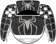 IFEEHE PS5 Controller Faceplate BDM-020 Custom Touch Pad Cover Spider Pattern ABS Black Glossy