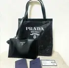 1 piece only brand new Prada Sequin Mini Tote Bag with PRADA pouch