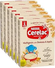Nestlé CERELAC Infant Cereal Multigrain with Banana & Apple Baby Cereal From 6 months – 200g (Pack of 6)