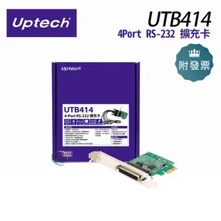 Uptech 登昌恆 UTB414 4Port RS-232 擴充卡 ASIX晶片 取代UTB404